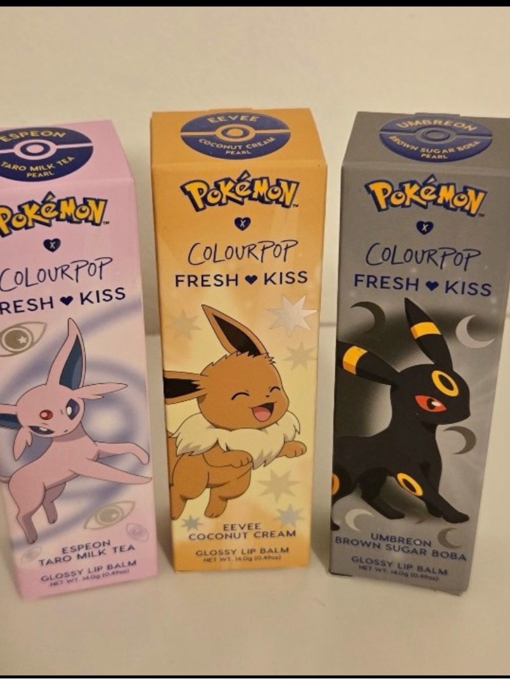 Colourpop Eeveelution Fresh Kiss Glossy Lip Balm Trio